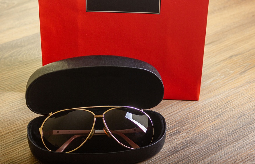 sunglasses in a case