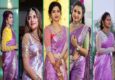 lavender colour saree